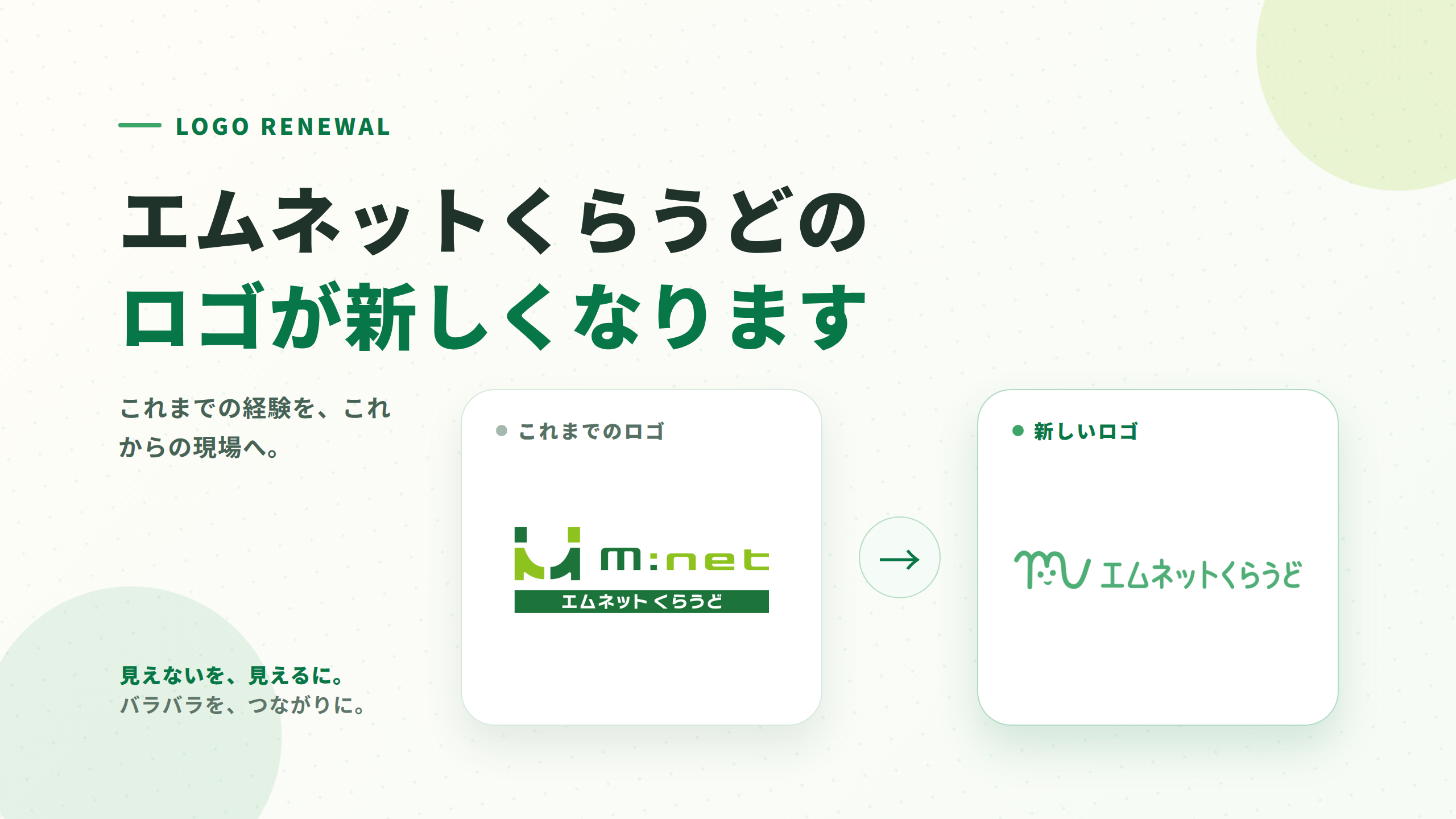記事「エムネットくらうどのロゴが新しくなります｜ブランドBOOKの約束を形に」のアイキャッチ画像